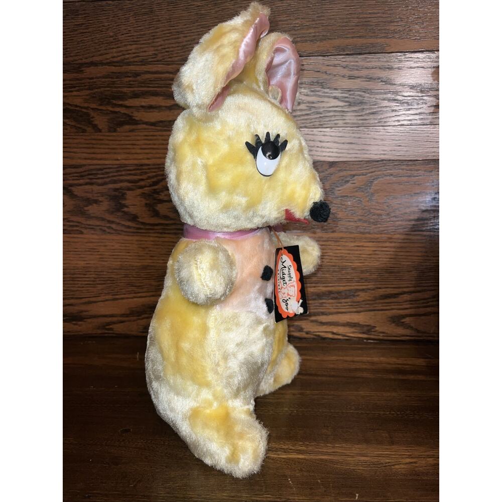 Vintage 1950’s/60’s Original Snuggly Midget Zoo 15” Mouse Plush By Evan W/ Tag - Picture 4 of 7